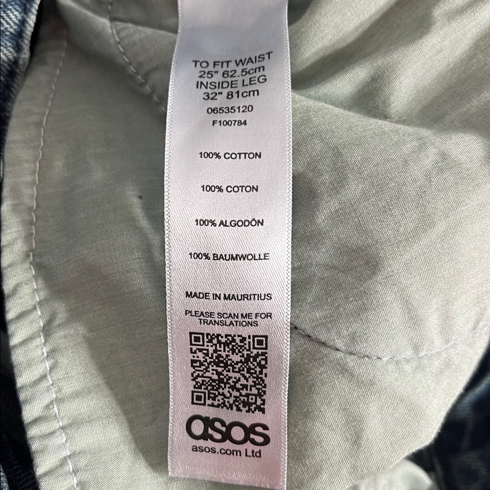 ASOS Remo 18 Denim Blue Jeans Button Fly - Picture 9 of 11